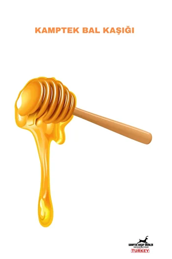 DDHANDMADE Kamptek Wooden 4-Piece Wooden Decorative Organic Honey Spoon 15 cm