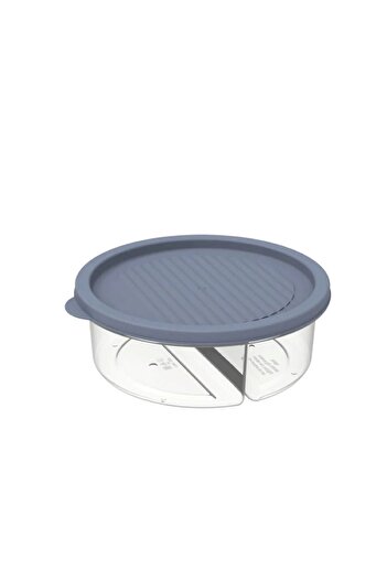 Bager Plastik 2 Bölmeli Smart Saklama Kabı 600 Ml & Mavi-BPA Free