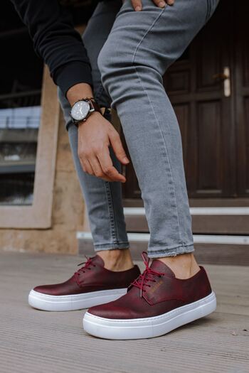 Chekich CH005 CBT Pıttı Men's Shoes CLARET RED