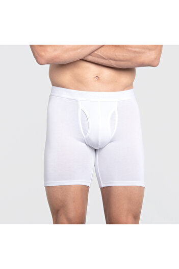 JOCKEY International Collection Long Leg Boxer IC57-01 White
