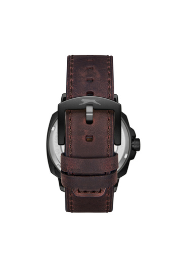 Slazenger SL.9.2409.1.06 Men Automatic  Display Watch & Leather Strap Dark Brown