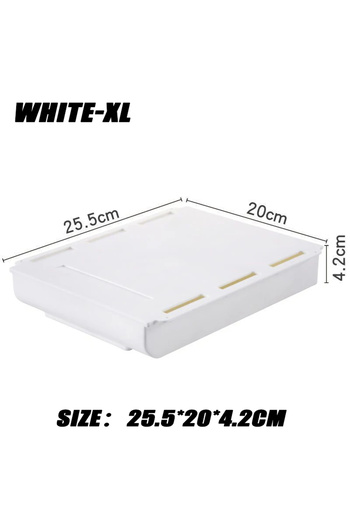 Choice 1pc XL 2pc White SelfAdhesive Storage Drawer Box Makeup Pencil Tray Desk Hidden Under Desk Stand Sel