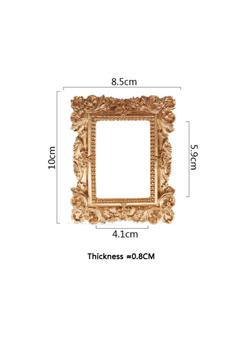 Choice Golden-2 Mini gold small photo frame shooting props retro European style photo frame embossed nail a