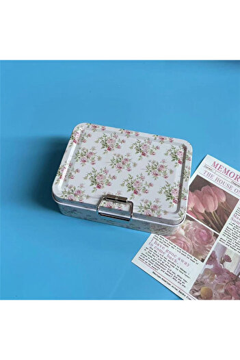 Choice Beige Vintage Metal Storage Canister with Lid – Durable Cookie & Candy Box, Aesthetic Organizer, Ide