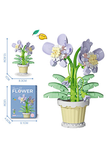 Choice9 No box 7228 Creative Building Block Bouquet, Eternal Flower Plant Potted Gift, Rose Sunflower Potted