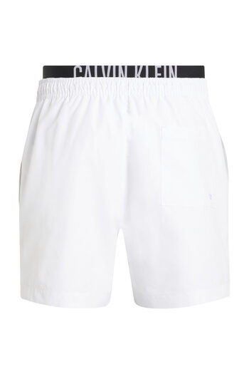 Calvin Klein Dupla derekú, részletes úszónadrágok, derékkötős fürdőruha rövid KM0KM00992YCD Férfi FÜRDŐRUHA RÖVID