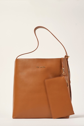 Ted Baker Tan Plain Skin Bucket Shopping Bag 2857