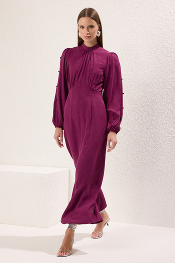 Trendyol Modest Φόρεμα με κουμπιά με λουλούδια με λουλούδια με λουλούδια με λουλούδια TCTSS24EB00064