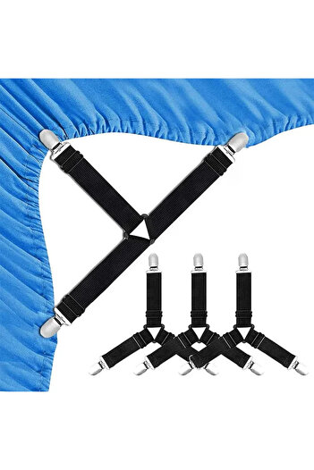Choice black4pcs 4Pcs/lot Bed Sheet Fasteners Holder Gadgets for Bed Sheet Organizer Mattress Cover Clip Fo