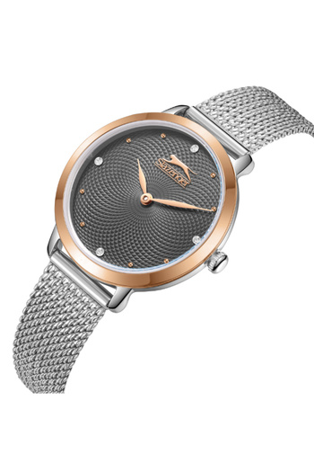 Slazenger SL.9.2397.3.02 Women Analog Display Watch & Stainless Steel Strap Silver