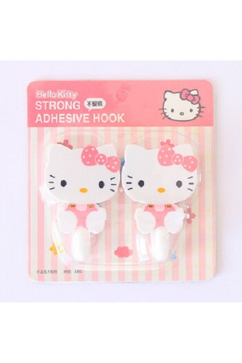 Choice 2Pcs Set 02 2Pcs Set Hello Kitty Sanrio Strong Self Adhesive Hooks Key Storage Hanger for Kitchen Ba