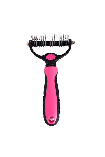 Choice5 L Rose Red A Pet Double-sided Knot Comb Dog Comb Dog Comb Cat Beauty Hair Removal Cat Comb Pet Suppl