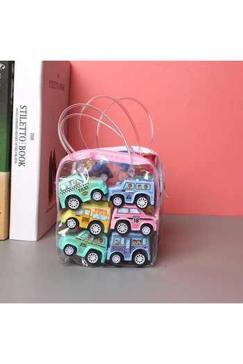 Choice1 Compact Car 6pcs Car Model Toy Pull Back Car Toys Mobile Vehicle Fire Truck Taxi Model Kid Mini Cars
