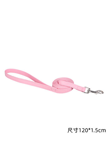 Choice 1.5cm--120cm Pink Size 120cm Pet Leashes PU Leather Padded Nylon Dog Training Rope Leads For Dog Cat