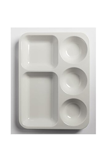 mastergold 13x11 Inch Melamine Rectangle Divided Plate Rectangular Divided Serving Plate for Nuts Desserts