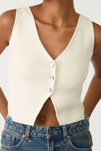 Stradivarius Düğmeli örme top
