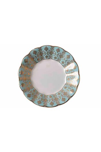 DUKKANI ISTANBUL Porcelain Tea Plate 6 Seater Tea Plates with Novice Pattern