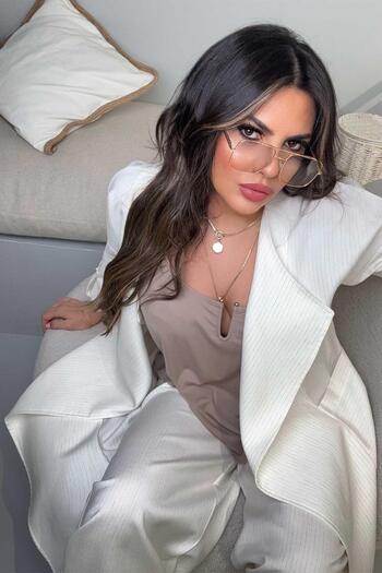 Sohotique By P Cream Striped Design Jacket and Trousers Set