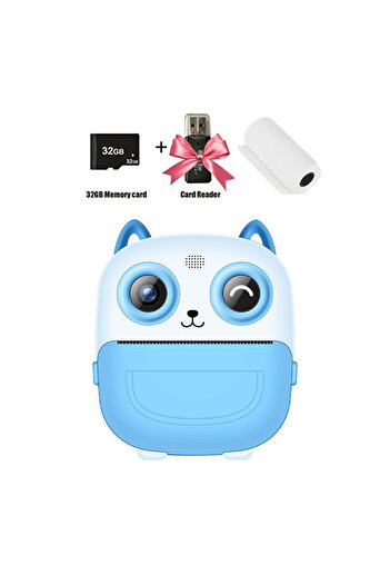 Choice S5-Blue Children Digital Camera Instant Print for Kids Thermal Print Camera Instant Photo Printing C