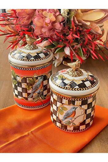 ROSSEV Miss Betty Paradise Enamel Jar-15 Cm