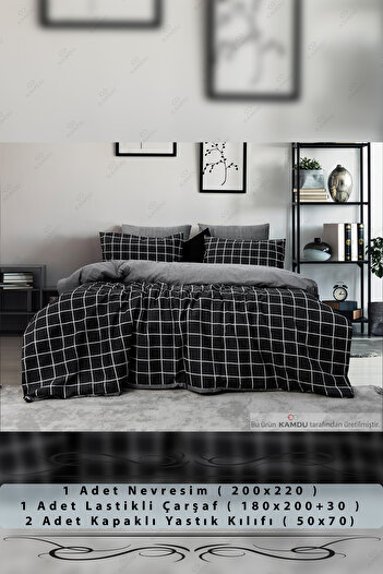 lemsel Luxury Duvet Cover Set - Oversized, Elastic and Cotton