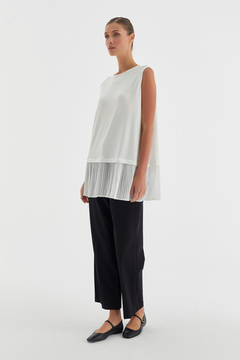 NİSUM MODA pleated combed cotton drink