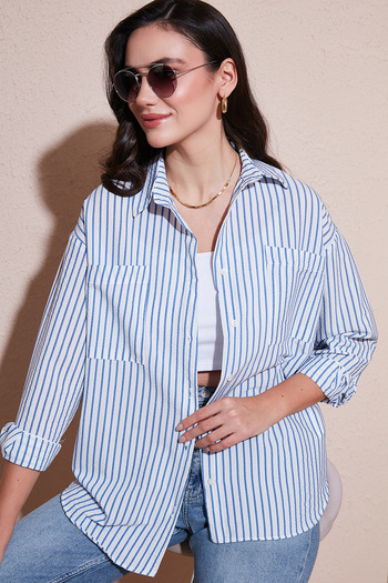 Lela Regular Fit Long Sleeve Striped Shirt Shirt 6772875