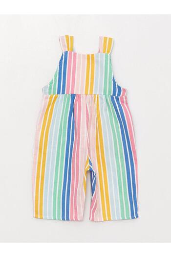 LC Waikiki Lcw Baby Strappy Square Collar Striped Baby Girl Salopet