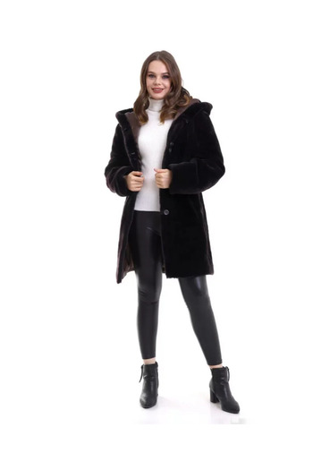 Giyimodam Reks Hooded Coat - Black