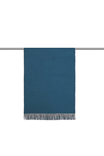 Bursa İpek Petrol Blue Double Sided Winter Shawl