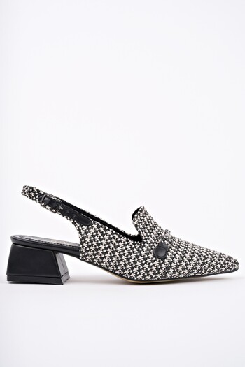 MUGGO Herjee Pointed Toe Open Back Straw Women's Casual Low Heeled Shoes