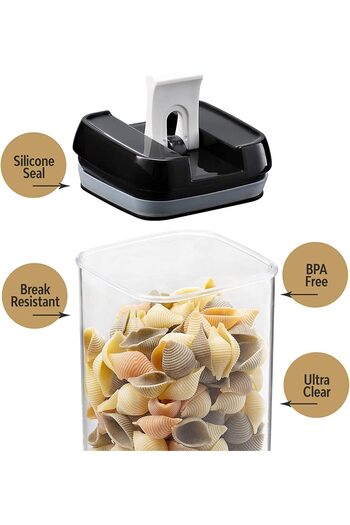 COOYA 7 Piece Airtight Food Storage Containers Set,BPA Free Plastic,Easy Lock Lid,with Pen and Stickers