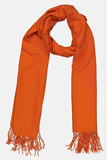 s.Oliver Women Textured Scarves 204 x 62 cm, Orange