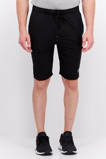 Reebok Men Sportswear Fit Brand Logo Training Shorts, Black