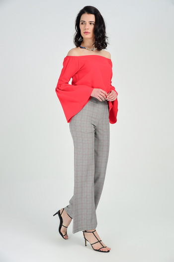 Sense Plaid Trousers| Pnt31679 Cream