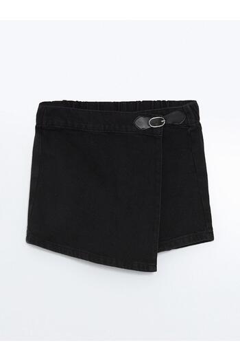 LC Waikiki Girl's Jeans Short Skirt with Elastic Waist