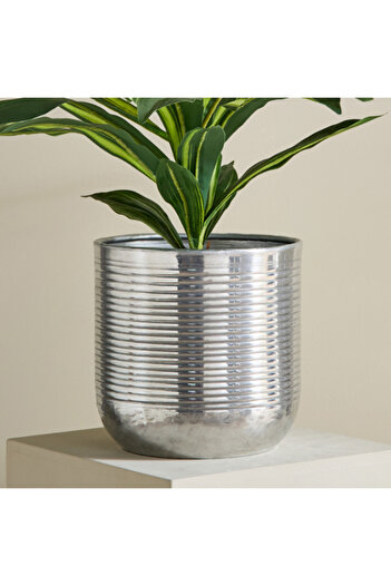 Home Box Nydril Linework Aluminium Planter 22x21.5 cm