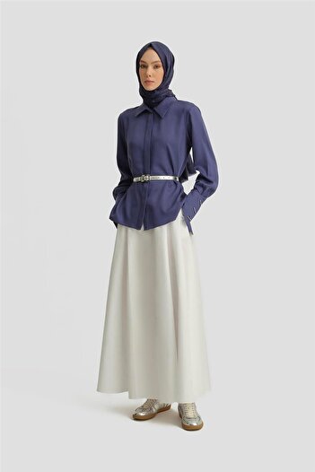 Armine Gömlek 25y3720 Puslu Mor