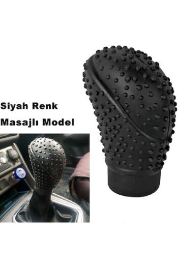 Buççin Silicone Gear Shift Knob Cover Black Color Oval Universal Imported Black Unspecified Silicone