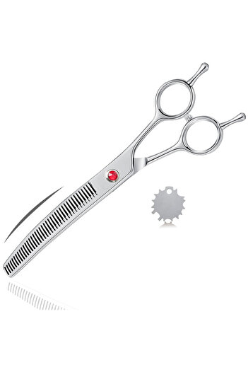 Choice Curved Thinning Dog Grooming Scissors Down Curved Thinning Scissors for Dog Hair Cutting Professiona