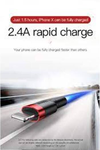 Baseus cafule Cable USB For iP 2A 3m Red+Black