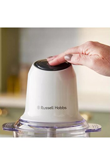 RUSSELL HOBBS Go Create White Mini Chopper 27540,300W,500ml Capacity,One-Speed,Stainless Steel Blade