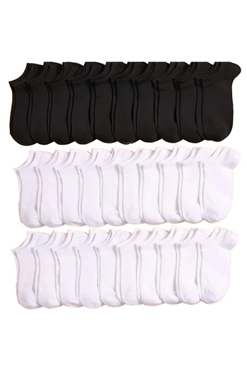 Choice One Size 10 Black 20 White 5/10/20/30 Pairs Women/men Boat Socks Invisible Low Cut Silicone Summer N