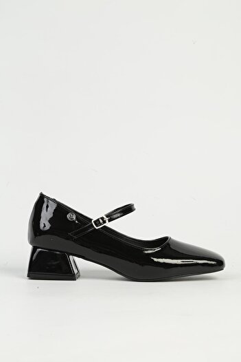 Pierre Cardin Black Patent Leather Women's Heeled Shoes Pc-54718