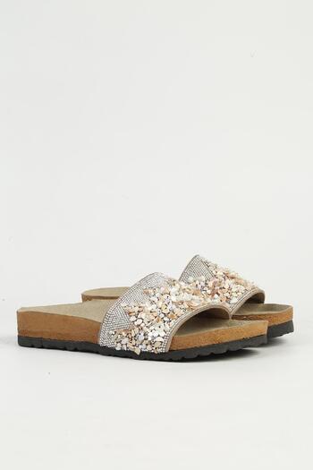 Pierre Cardin Pc-7301 Model Beige Women's Slippers