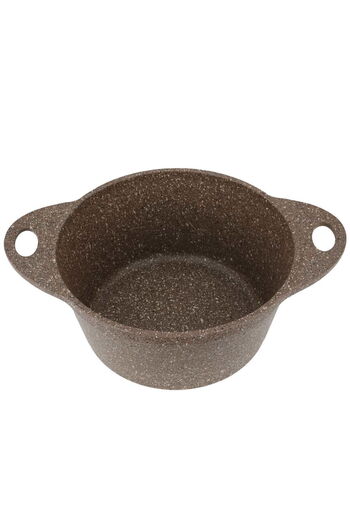 Alsaif Gallery Saif Gallery Granite Cookware Set (Turkish) 8 Pieces Glass Lid - Brown