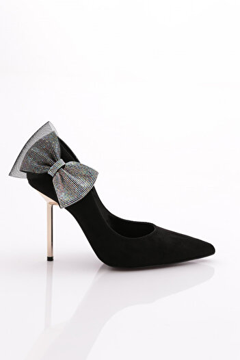 DGN Women's Black Heeled Shoes - Calf 56513557