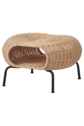 erorex Footstool with storage, rattan/anthracite