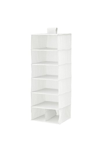 erorex Storage with 7 compartments, white/grey, 30x30x90 cm