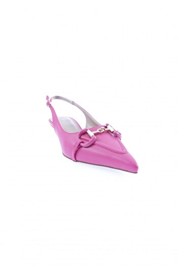 DGN Women's Ankle Buckle Low Heel Shoes Fuchsia 53162821